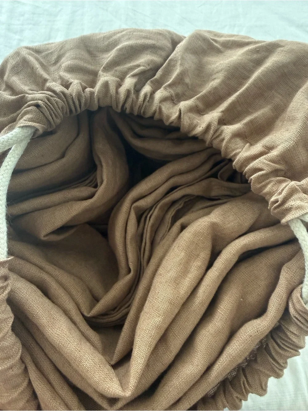 New Quince European Linen Duvet Cover Set King/CalKing - Latte MSRP $214